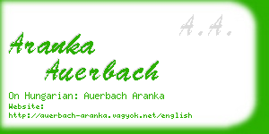 aranka auerbach business card